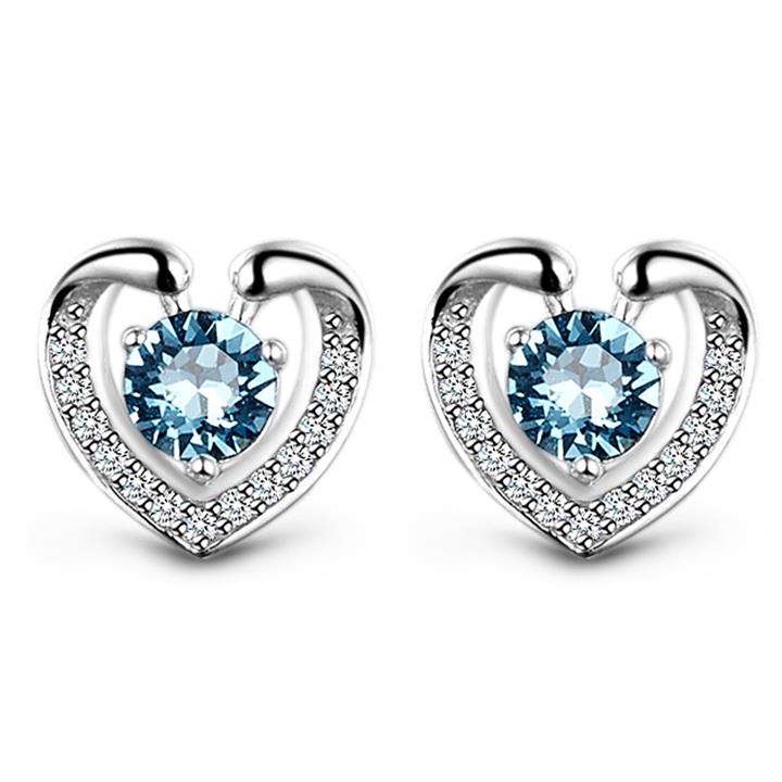 گوشواره میخی نقره سواروسکی - کد EN008